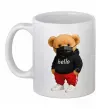 Чашка керамическая Bear swag Белый фото