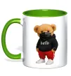 Чашка с цветной ручкой Bear swag Зеленый фото