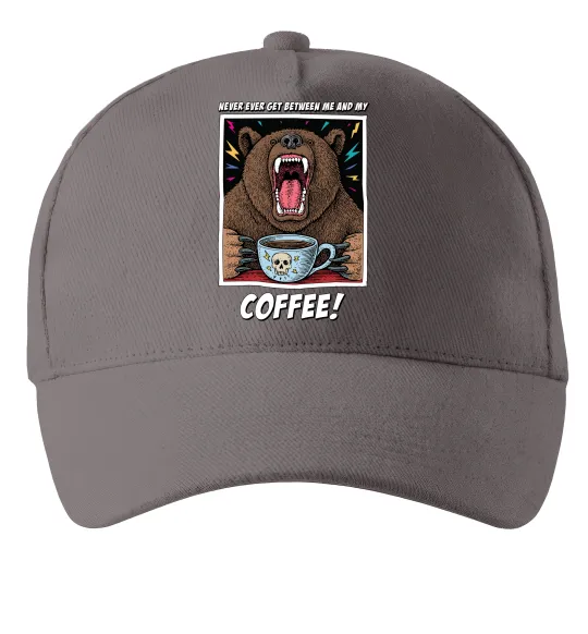 Кепка Bear with coffee Серый фото