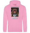 Жіноча толстовка (худі) Bear with coffee Рожевий фото