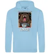 Жіноча толстовка (худі) Bear with coffee Блакитний фото