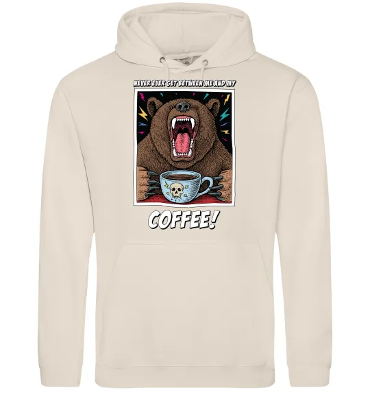 Женская толстовка (худи) Bear with coffee Таш фото