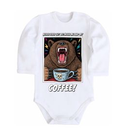 Дитячий бодік Bear with coffee