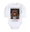 Дитячий бодік Bear with coffee Білий фото