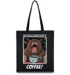 Эко-сумка Bear with coffee Черный фото