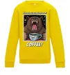 Детский Свитшот Bear with coffee Солнечно желтый фото