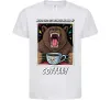 Детская футболка Bear with coffee Белый фото
