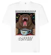 Футболка Оверсайз Bear with coffee Белый фото