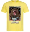 Мужская футболка Bear with coffee Лимонный Мужская футболка Bear with coffee Лимонный фото