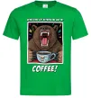 Мужская футболка Bear with coffee Зеленый Мужская футболка Bear with coffee Зеленый фото