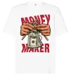 Футболка Оверсайз Money maker hands Білий фото