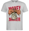 Чоловіча футболка Money maker hands Сірий фото