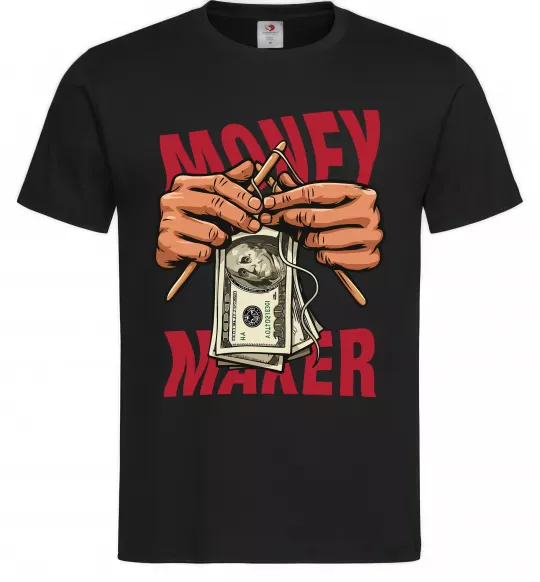Чоловіча футболка Money maker hands Чорний фото