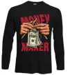 Лонгслив Money maker hands Черный фото