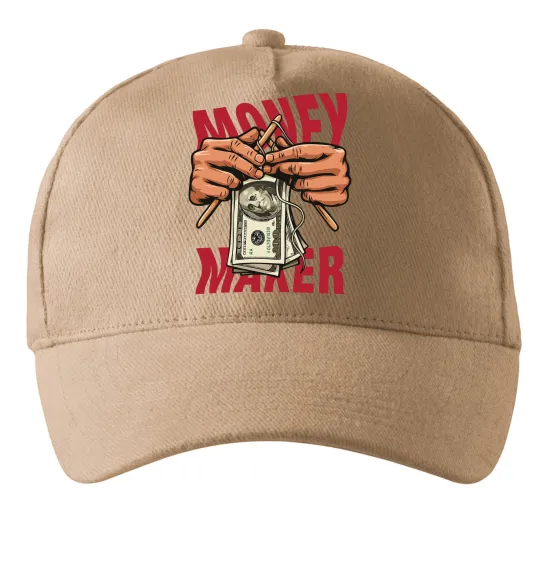 Кепка Money maker hands Песочный фото