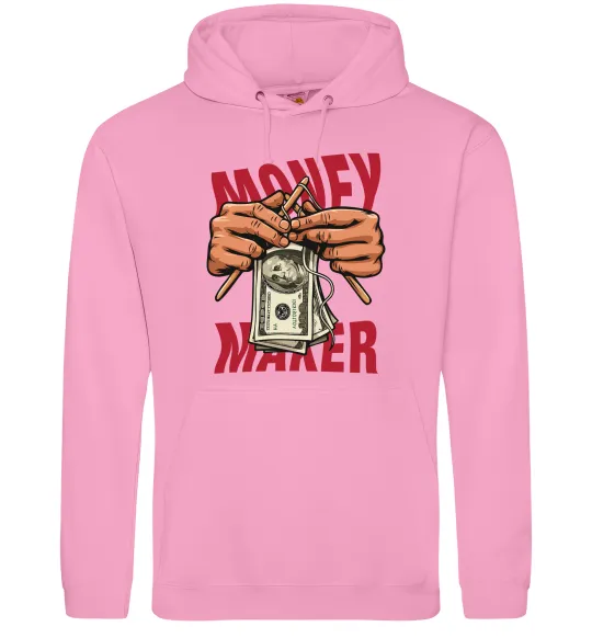 Чоловіча толстовка (худі) Money maker hands Рожевий фото