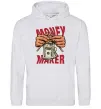 Мужская толстовка (худи) Money maker hands Серый меланж фото