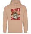 Мужская толстовка (худи) Money maker hands Песочный фото