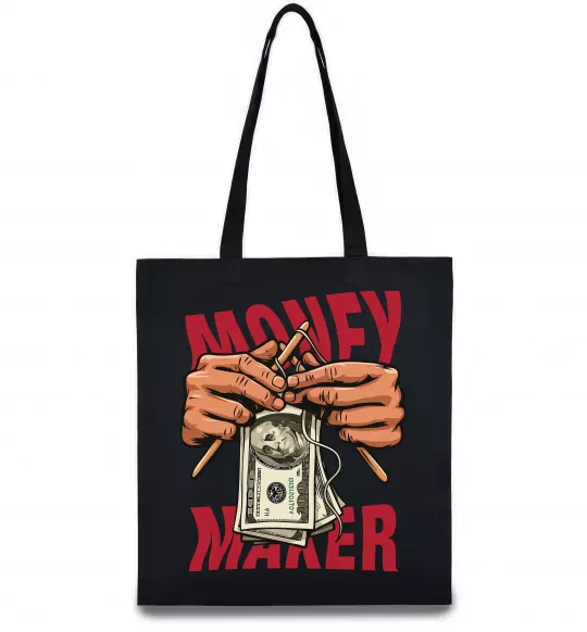 Еко-сумка Money maker hands Чорний фото
