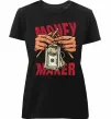 Жіноча преміум футболка Money maker hands Чорний фото