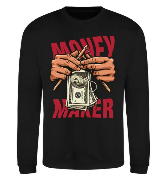 Свитшот Money maker hands Черный фото