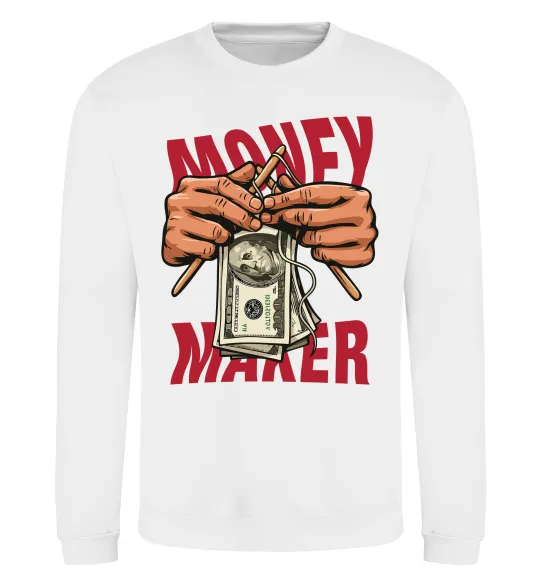 Свитшот Money maker hands Белый фото