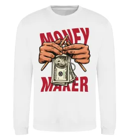Свитшот Money maker hands Белый фото