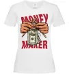 Женская футболка Money maker hands Белый фото