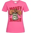 Женская футболка Money maker hands Ярко-розовый фото