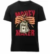 Мужская премиум футболка Money maker hands Черный фото