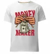 Мужская премиум футболка Money maker hands Белый фото