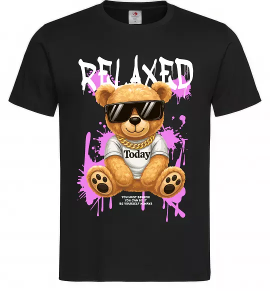 Чоловіча футболка Relaxed bear Чорний фото