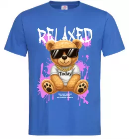 Мужская футболка Relaxed bear Ярко-синий фото