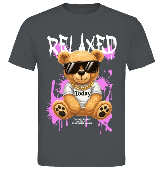 Чоловіча футболка Relaxed bear Графіт фото