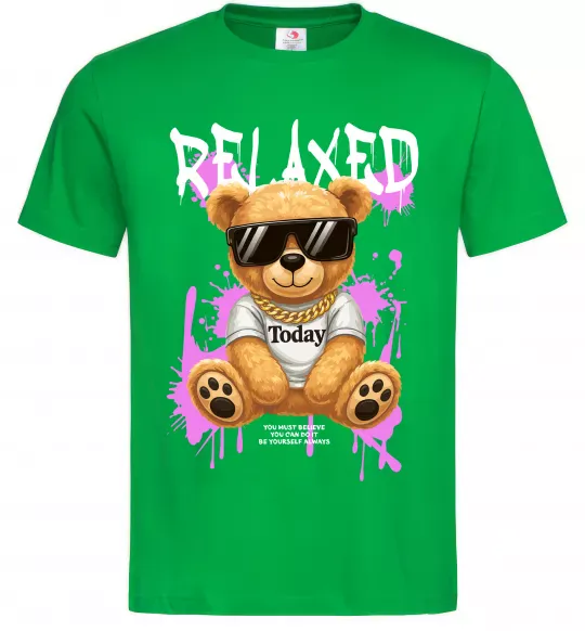 Чоловіча футболка Relaxed bear Зелений фото