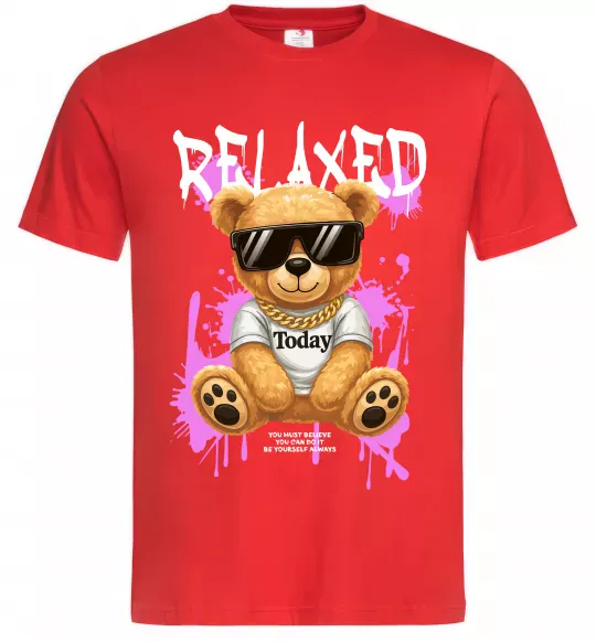 Чоловіча футболка Relaxed bear Червоний фото
