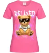 Жіноча футболка Relaxed bear Яскраво-рожевий фото