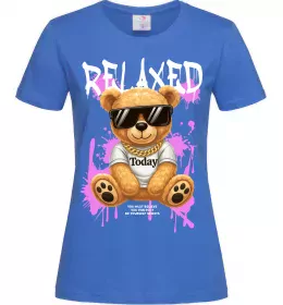 Женская футболка Relaxed bear Ярко-синий фото