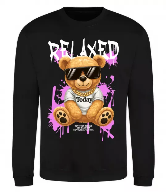 Свитшот Relaxed bear Черный фото