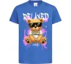 Дитяча футболка Relaxed bear Яскраво-синій фото