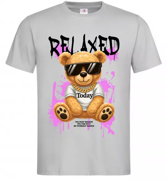Чоловіча футболка Relaxed bear Сірий фото
