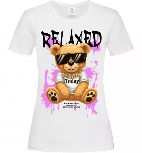 Жіноча футболка Relaxed bear Білий фото