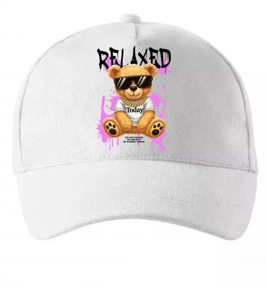 Кепка Relaxed bear Білий фото