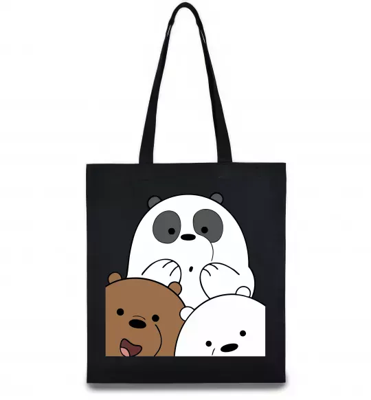 Эко-сумка Намальовані ведмедики Черный фото