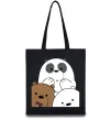 Эко-сумка Намальовані ведмедики Черный фото
