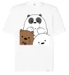 Футболка Оверсайз Намальовані ведмедики Білий Футболка Оверсайз Намальовані ведмедики Білий фото