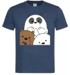 Мужская футболка Намальовані ведмедики Темно-синий фото
