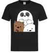 Мужская футболка Намальовані ведмедики Черный фото