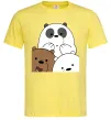 Мужская футболка Намальовані ведмедики Лимонный фото