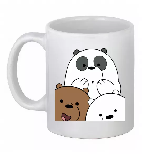 Чашка керамическая Намальовані ведмедики Белый фото